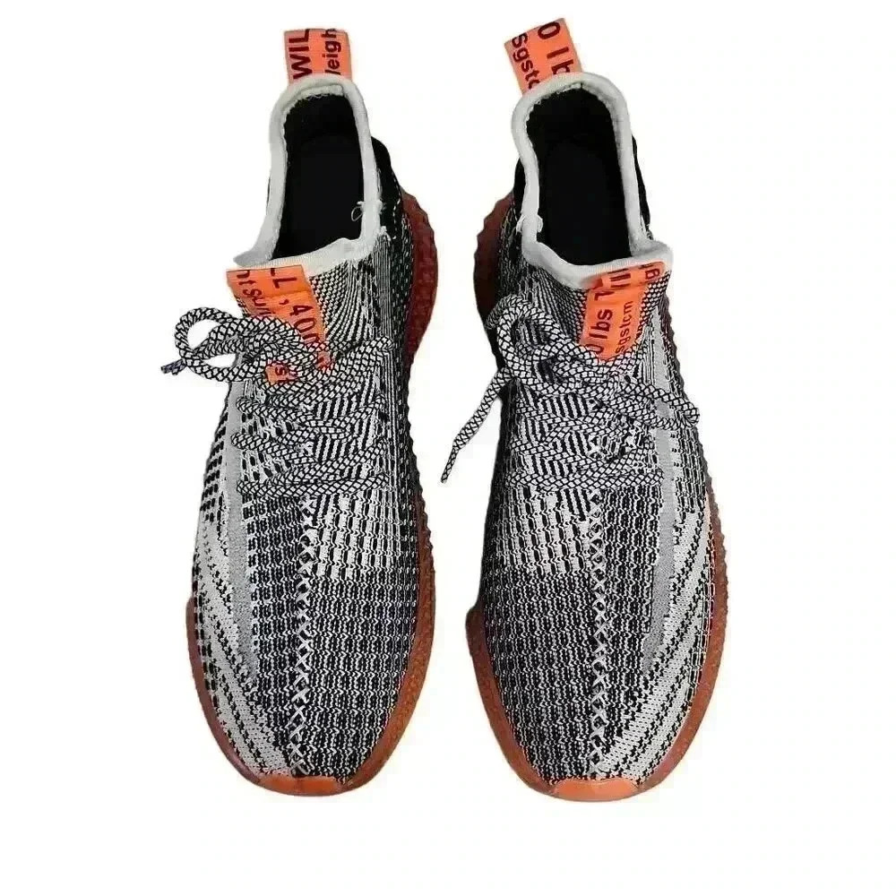 Unisex Running Athletic Shoes Sneakers Lace Up Sport Black White Size 42 - Picture 4 of 9